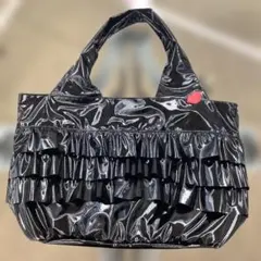 極美品】Kgrace Allフリルキャリーバッグ Sサイズ ブラック - メルカリ