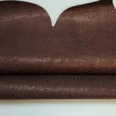 革ハギレ　本革　ゴートプリント　ブラウンメタリック