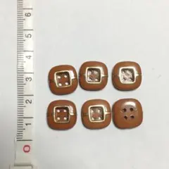 【お値下げしました送料無料】36　アンティークボタン　6個セット　昭和レトロ