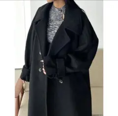 【EMODA】ロングコート マキシダブル スーパーロング ブラック