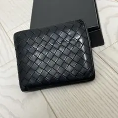 ボッテガヴェネタ 二つ折り財布 ブラックレザー 二つ折り財布