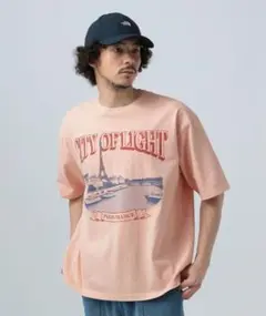 ヴィンテージライクプリント半袖Tシャツ