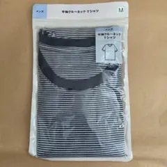 アオキ 半袖クルーネックTシャツ ボーダー ネイビー Mのサムネイル