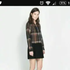 ZARA ザラ チェックワンピース xs 台形スカート ブラウス　スカート　ミニ