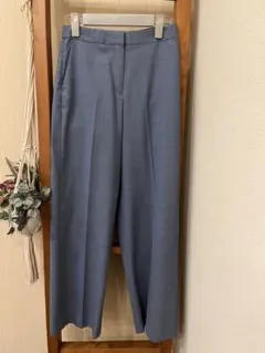 theory luxe ブルーワイドパンツ