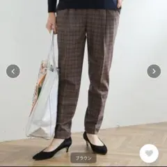 La TOTALITE 裏起毛タックテーパードパンツ　36