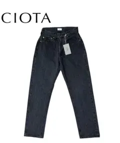 CIOTA スビンコットン13.5oz テーパードデニムパンツ クロ サイズ25のサムネイル