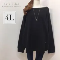 ラスト①z358☆4L☆裏微起毛 シンプル プルオーバー＊柔らか 滑らか