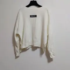 ミルクフェド　ロゴスウェット　トレーナー　オフホワイト　ゆったり　F