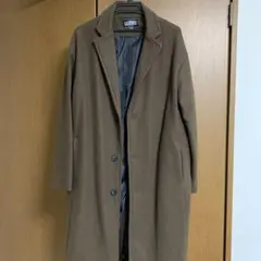 【試着のみ】 極美品 メンズ チェスターコート ロングコート カーキ