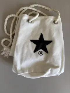 【CONVERSE TOKYO】スター刺繍 巾着バッグ ホワイト