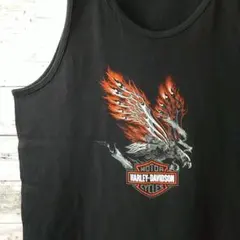 希少☆USA製 ハーレーダビッドソン スカル イーグル ファイアー タンクトップ