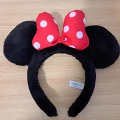 ミニーマウス カチューシャ 赤い水玉