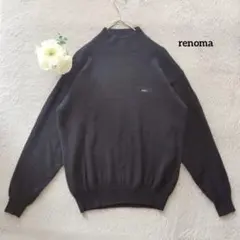 レノマ ニットセーター 長袖 ロゴ刺繍 イタリア製 ウール100 ユニセックスのサムネイル