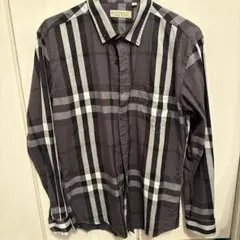 BURBERRY 長袖シャツ XL グレー系チェック