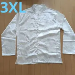 チャイナシャツ ホワイト ドラゴン柄 3XL