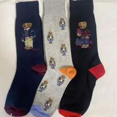 ポロラルフローレンのメンズ用ソックス、3足セット25〜27cm、新品