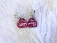 Dior バッグ型ピアス ピンク ノベルティ リバーシブル