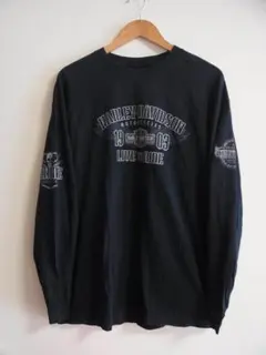 00's ハーレーダビッドソン 長袖 Tシャツ ロンT XL 紺 ネイビー