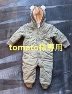 【GAP baby】フード付きベビージャンプスーツ オリーブグリーン　80サイズ