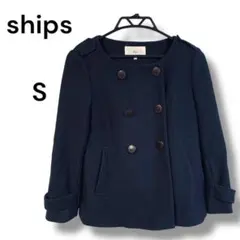ships シップス　ネイビー　チェスターコート S 毛　ウール　暖かい　秋冬のサムネイル