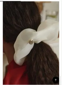 Ovhee Organza Scruchie_Ivory