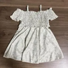 【アプレレクール】スズラン柄シャーリングワンピース水着　90