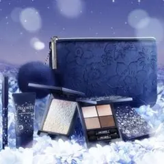 【新品未開封】コスメデコルテ ポーチ ファー付き ネイビー