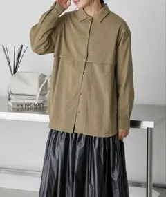 2wayオーバーサイズチェックシャツ