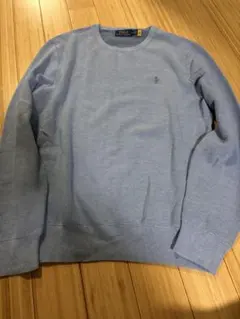 ポロラルフローレン コットン ニット ブルー　近年タグ　ユニセックス　M 美品