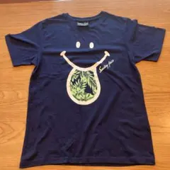【美品】Smiley face メンズTシャツ ネイビー ボタニカル柄のサムネイル