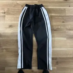 SHEINブラック/ホワイト サイドストライプ ロングパンツ