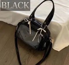 痛バ ブラック 推し活 トート ショルダー ライブ リボン付き 缶バッチ