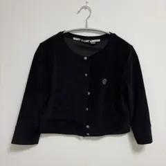 MARY QUANT LONDON ベロア調 カーディガン ブラックのサムネイル