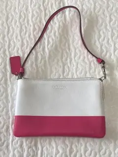 COACH ホワイト ピンク ポーチ
