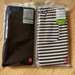 新品‼️UNIQLO 90 レギンス10分丈　2枚組