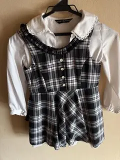 hiromichi nakano チェック柄ドレスとジャケットセット 120