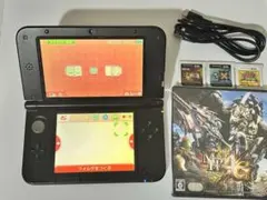 【動作品・ソフト付き】ニンテンドー 3DS LL レッド ブラック 赤 黒