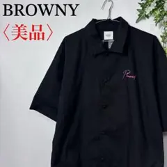 ❤️美品❤️BROWNY ブラック 半袖シャツ 5分袖コーチジャケット ウィゴー