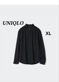 新品未使用 UNIQLO フリルブラウス ブラック XL