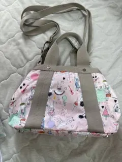 レスポートサック　スモールジェニー　ピンク　マルチカラートートバッグ