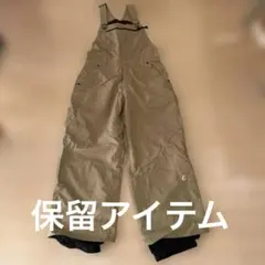 ベージュ オーバーオール スノーボードウェア