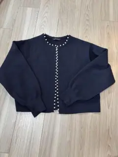 ⭐︎超美品⭐︎グリーンレーベルリラクシング　パールカーディガン　ネイビー