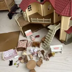 シルバニア　あかりの灯る赤い屋根の大きなお家 多数まとめ売り