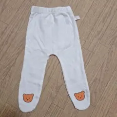ベビータイツ クマの顔プリント 66サイズ