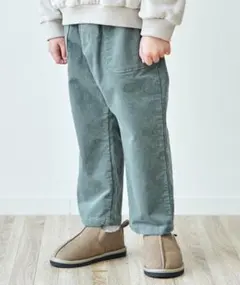 〈処分価格！〉アプレレクール ゆったりコーデュロイパンツ 10分丈 130