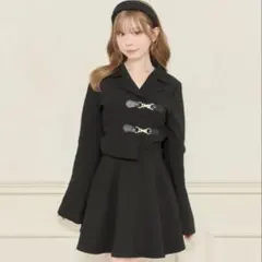 apres jour バックルフレアミニワンピース