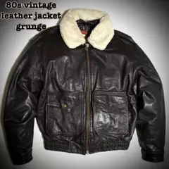 【90s vintage】フライトジャケット G1 ボンバー 短丈 レザー