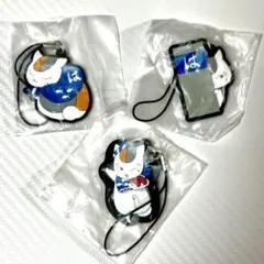 夏目友人帳 ニャンコ先生 ラバーストラップ 3個 はま寿司 シークレット 限定