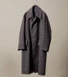 アダムエロペ ハイブリッドツイードステンカラーコート